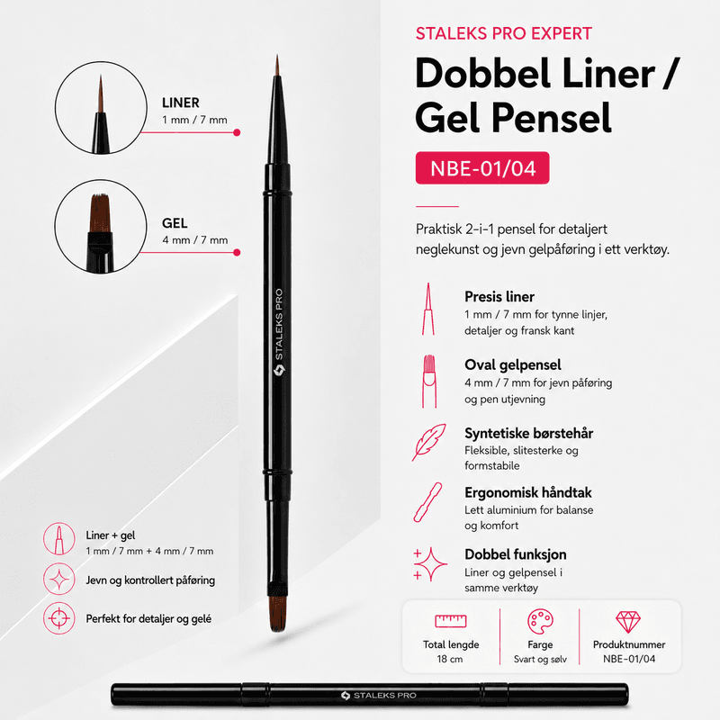 Staleks Pro Expert Dobbel Pensel Liner/Gel (NBE-01/04)