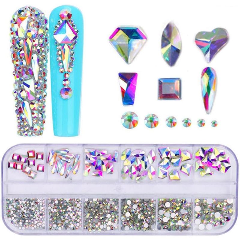 Holografiske Neglestener – Glitrende AB Krystaller