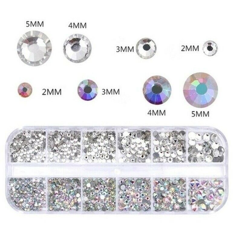 Rhinestone-sett for Negledesign – 12 typer