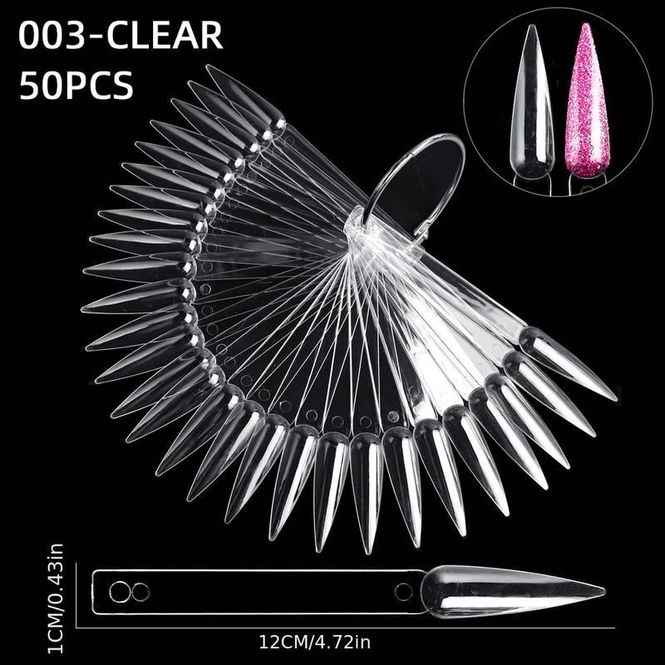 Hovedbilde Color Chart - Spiss Fargepalett på Ring - 50 stk (003-Clear)