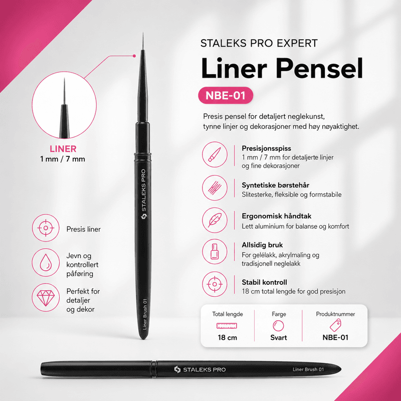 Staleks Pro Expert Liner Pensel 1 mm / 7 mm (NBE-01)
