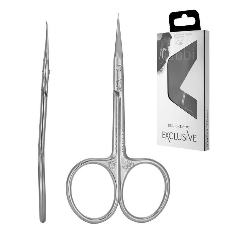 Neglebåndsaks EXCLUSIVE 21  Type 2 (Professional cuticle scissors with hook SX-21/2M - Magnolia)