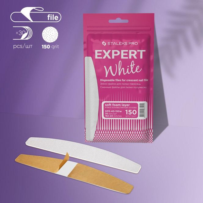 Hovedbilde 150 grit refill pussepapir skum halvmånefil Expert40 - 30 stk.