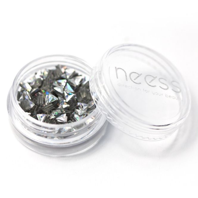 Hovedbilde Negldekor - Studs - Blink Jet silver trekanter