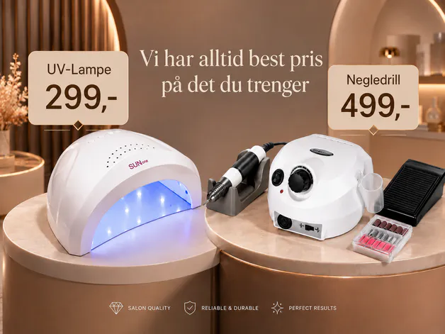 Negledrill og UV-Lampe for neglesalonger
