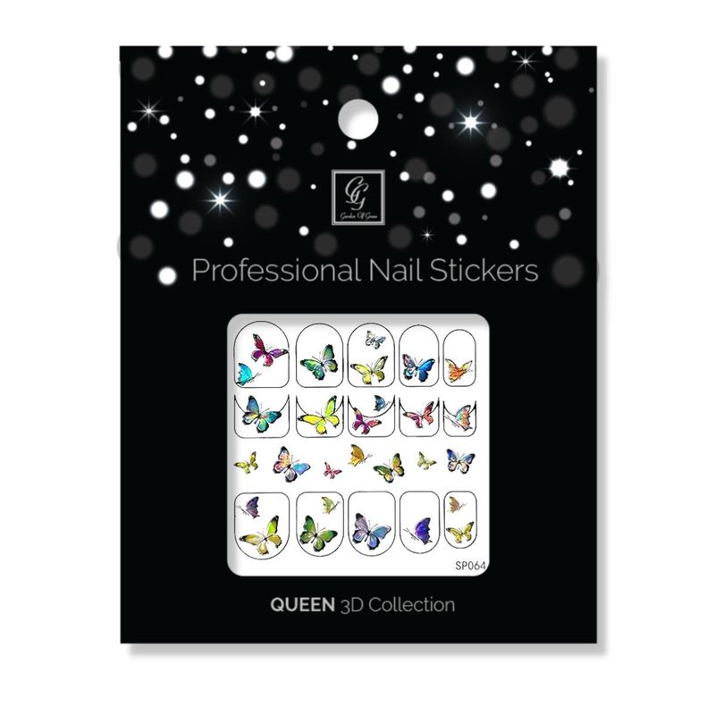 Nail Stickers – Butterflies & Hearts Queen Collection