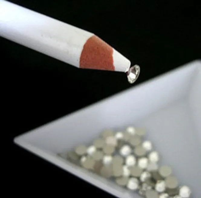 Hovedbilde Rhinestone Plukker – Hvit Blyantplukker (ca. 9 cm)